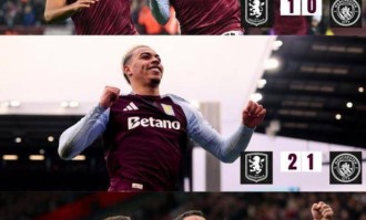 曼城0比1维拉，哈兰德哑火带了警示，瓜帅战术对弈完败埃梅里